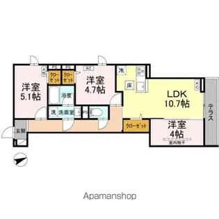 セレスティア清水【1階】の間取り