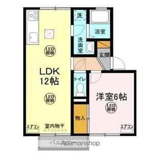 メゾン森PARTⅦ・Ⅷ【1階】の間取り