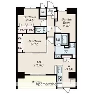 SーRESIDENCE伊都ATTIRANT【10階】の間取り