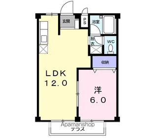 シティハイツ日栄【102号室】の間取り