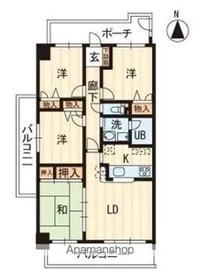 サーパス木太公園【3階】の間取り