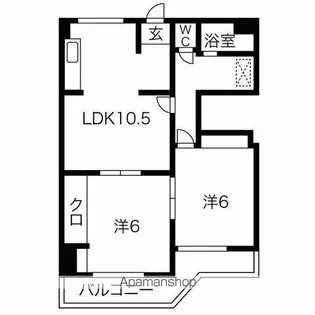 馬引コーポラス A棟【1階】の間取り