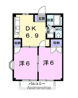 宮城県仙台市若林区荒井3丁目【アパート】の間取り