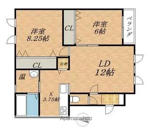 カーサ・ラフィーネ【1階】の間取り