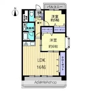 クリスタルパレス【3階】の間取り