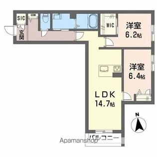 ほたる川【1階】の間取り