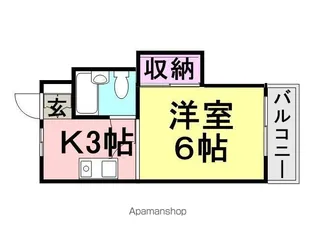 ヒルズ立花【107号室】の間取り