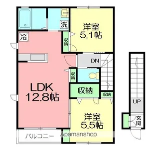 ビューテラスハイムC【2階】の間取り
