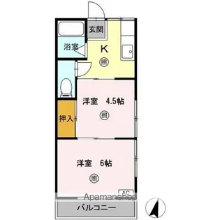 コーポ渡辺II【2階】の間取り