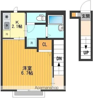 シェモアS【205号室号室】の間取り