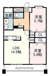 ペア マルタ【2階】の間取り