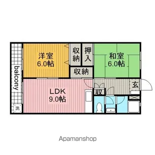 野添マンションひろみ【4階】の間取り