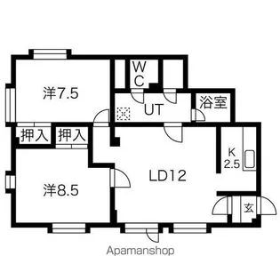 シュプロスしのろ【101号室】の間取り