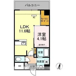 フォレストドルフ天神【5階】の間取り