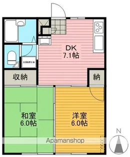 ハイツクレセント【202号室】の間取り
