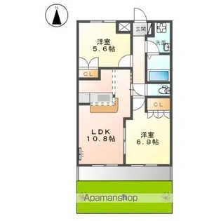 コンフォート【1階】の間取り