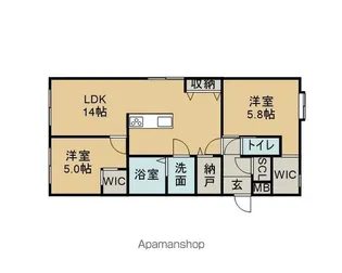 エントピアコート【2階】の間取り