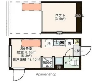 ARBRE 小岩【2階】の間取り