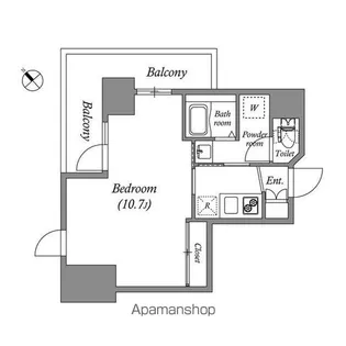 GRANPASEO新宿余丁町【5階】の間取り
