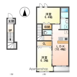 リーヴル【201号室】の間取り