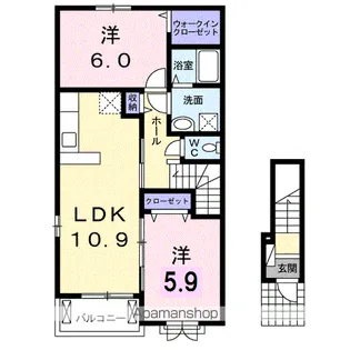 ラフレシール【2階】の間取り