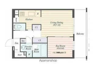 1LDKの間取り画像