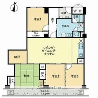 スターハイツ住吉川【4階】の間取り