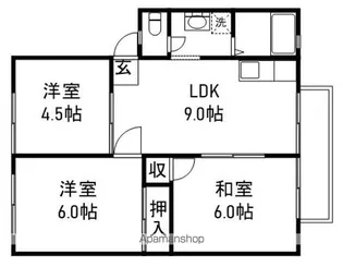 プレステージ作新台【1階】の間取り