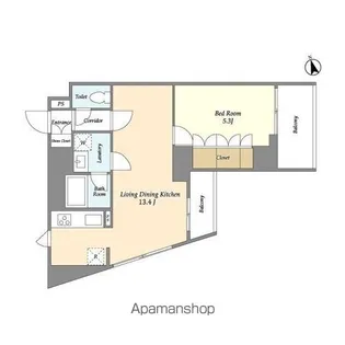 オープンブルーム綾瀬【3階】の間取り