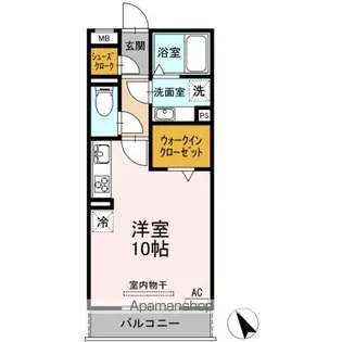 シャルマン ドミール【202号室】の間取り