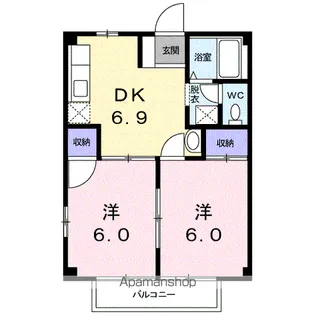 ドルミール光洋A【2階】の間取り