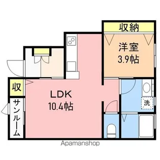 BONHEUR (ボヌール)【105号室】の間取り