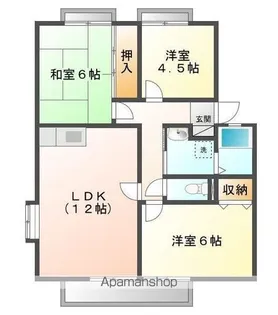 サンビレッジ城西 F【201号室】の間取り
