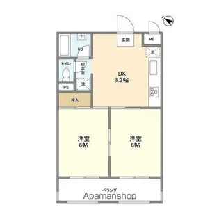 バイオレットP.C【1階】の間取り