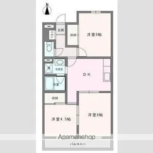 エルベール新町Ⅰ号館【3階】の間取り