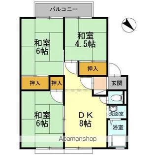 サンフェリカ茶畑 B【2階】の間取り