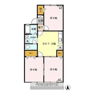 ルピナスM【2階】の間取り
