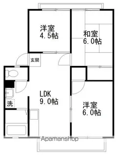 プレステージ作新台【2階】の間取り
