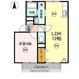 ビッグベアハイツA・B【2階】の間取り