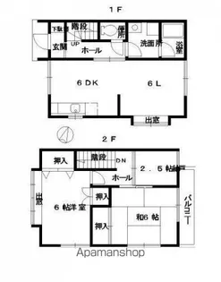 ユウキハウス【1-B号室】の間取り