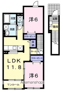 トレスメーラA【2階】の間取り