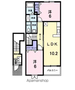 エスポワール ETO B【2階】の間取り