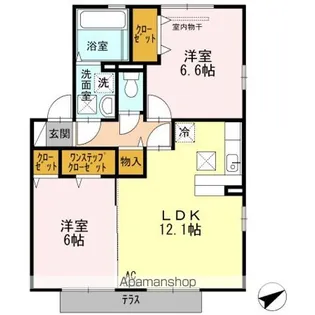 2LDKの間取り画像