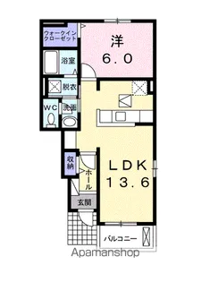 ピーメイルB【1階】の間取り