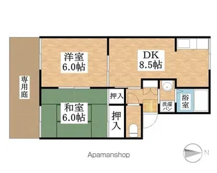 アベニュー11B棟【1階】の間取り