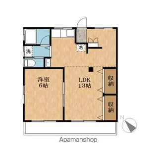 メゾン岡【201号室】の間取り