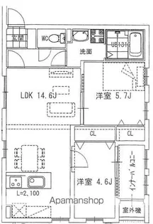 ZIP OHORI SOUTH【1階】の間取り
