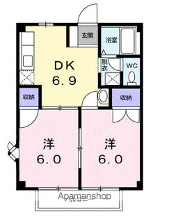 ベルメゾンBB3【1階】の間取り