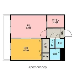 いわきビル今宿【8階】の間取り