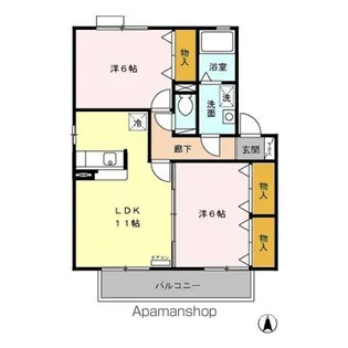 ヴィクトワール AB【2階】の間取り